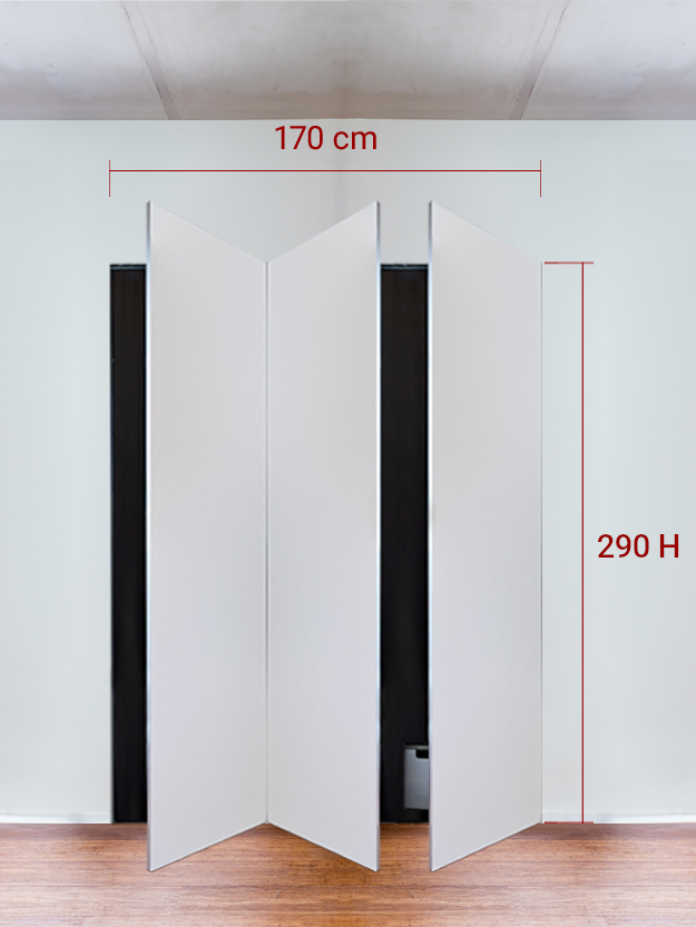 Armadio filomuro a 3 ante simmetriche cm 170x290