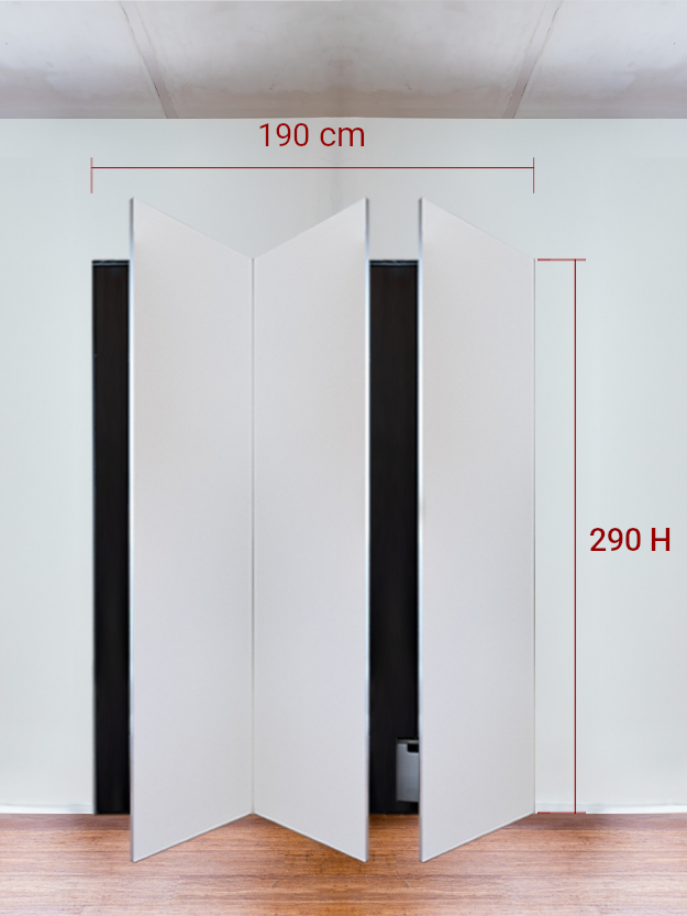 Armadio filomuro a 3 ante simmetriche cm 190x290