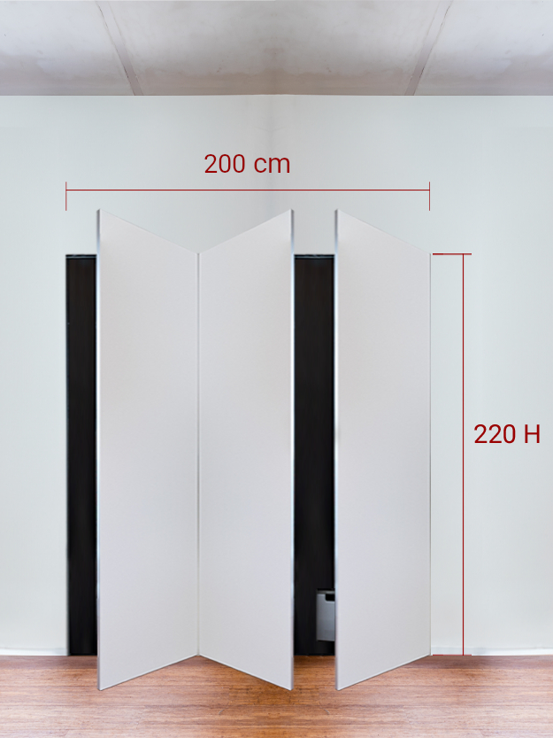 Armadio filomuro a 3 ante simmetriche cm 200x220