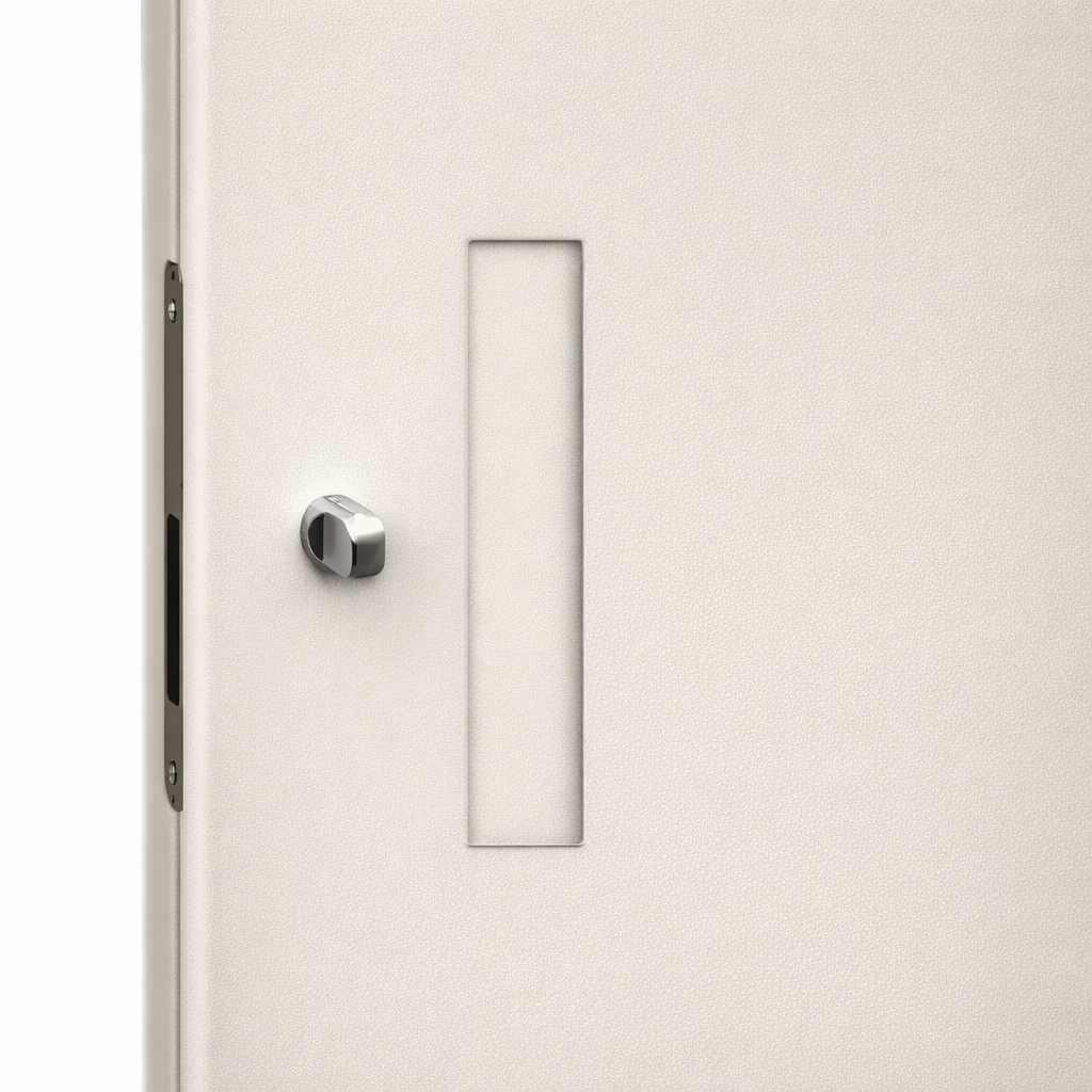 Maniglia a incavo con nottolino privacy