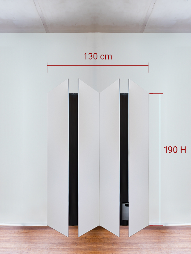 Armadio filomuro a 4 ante simmetriche cm 130x190