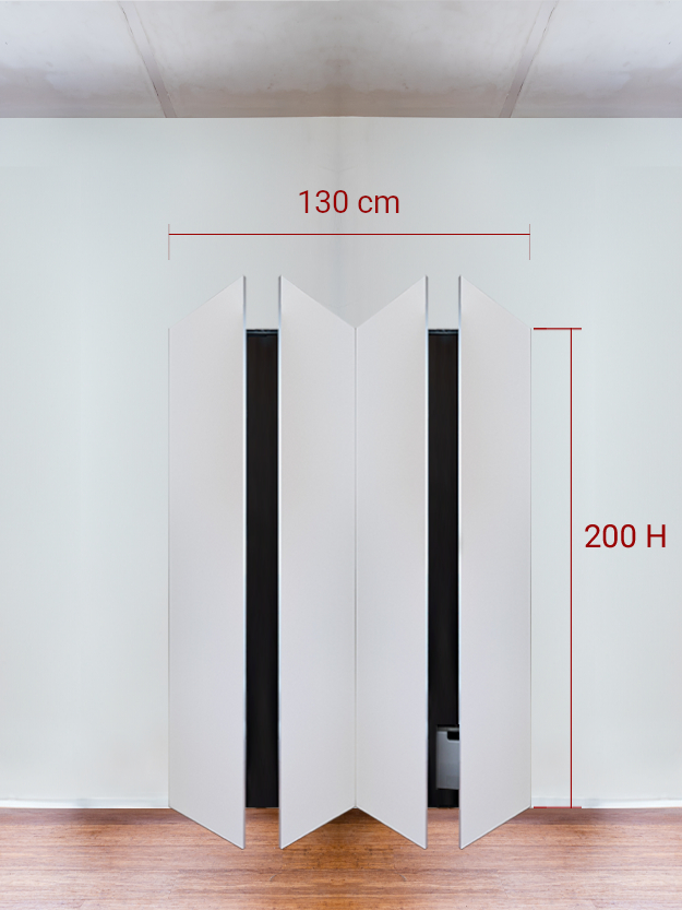 Armadio filomuro a 4 ante simmetriche cm 130x200
