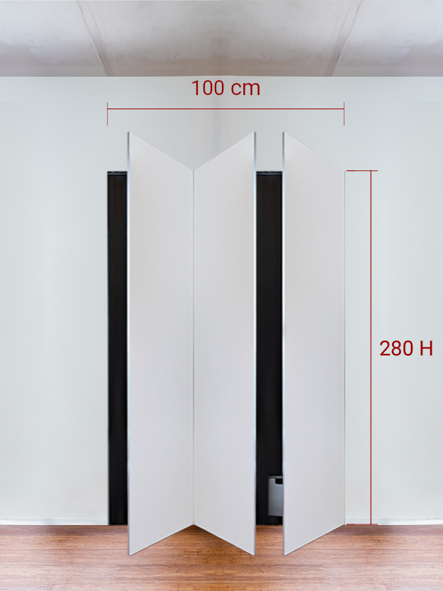 Armadio filomuro a 3 ante simmetriche cm 100x280