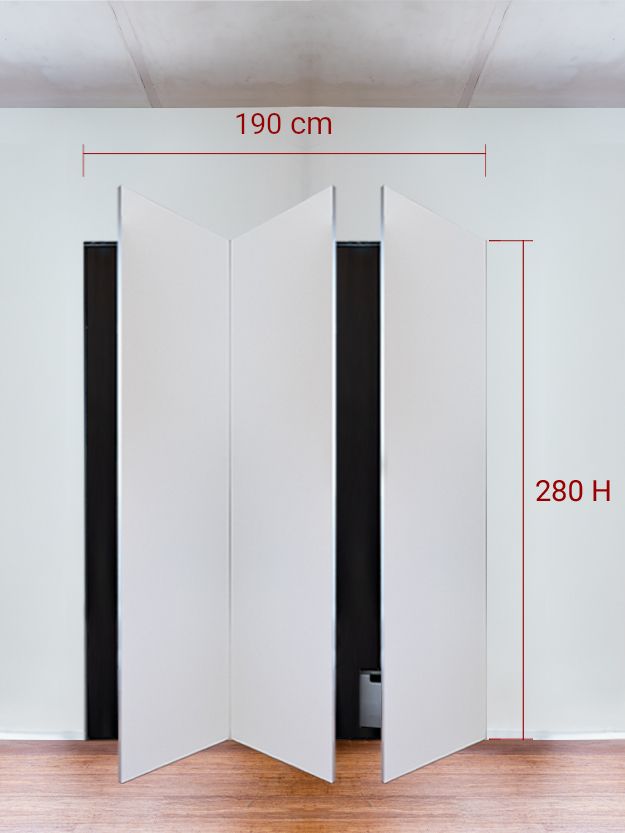 Armadio filomuro a 3 ante simmetriche cm 190x280